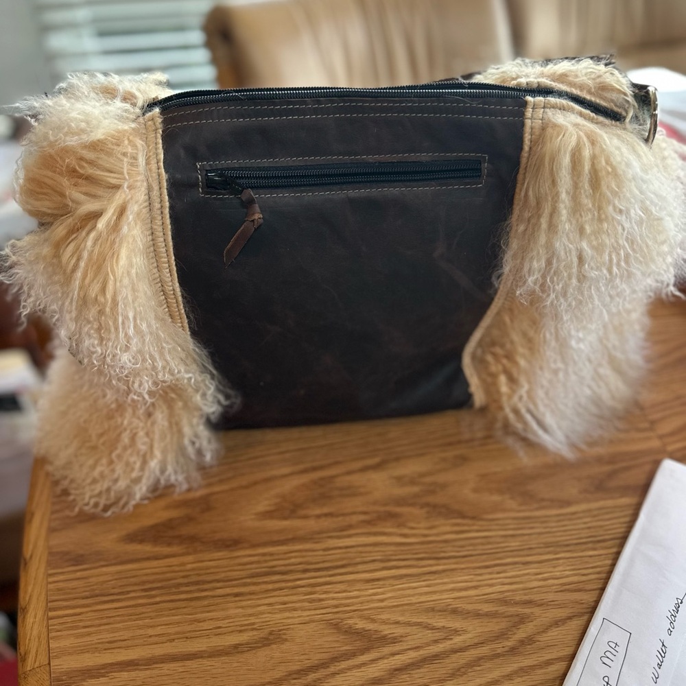 Holy Cow Couture, USA made, Tibetan Lamb sides embossed leather, New Condition - Picture 4 of 12
